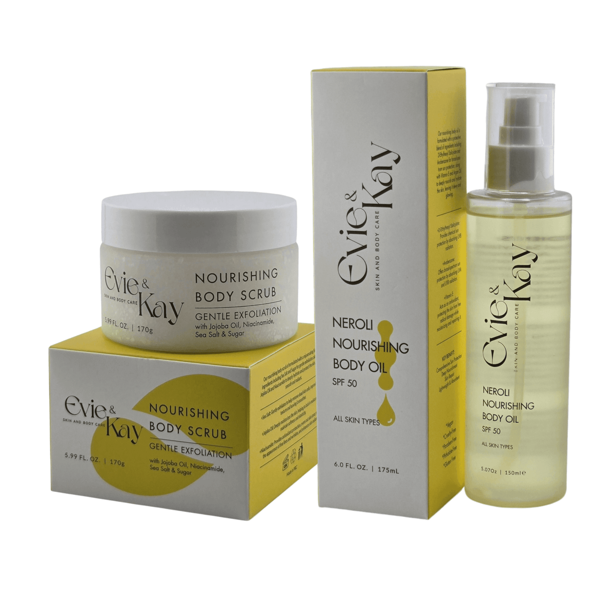 Sunscreen Body Oil & Body Scrub Bundle